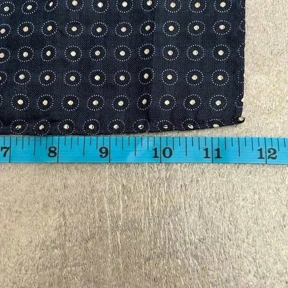 Ben Sherman Silk Blend Blue Gold Dot Pocket  Square Handkerchief - Picture 3 of 4